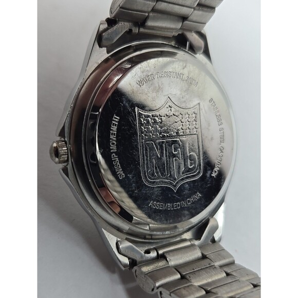NFL Raiders Working Mens Watch By Game Time Silver Tone NEW BATTERY Working - Picture 11 of 11